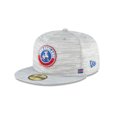 New England Patriots Gorra | New Era NFL Fall Sideline Historic 59fifty Fitted Cap Mexico - Grises